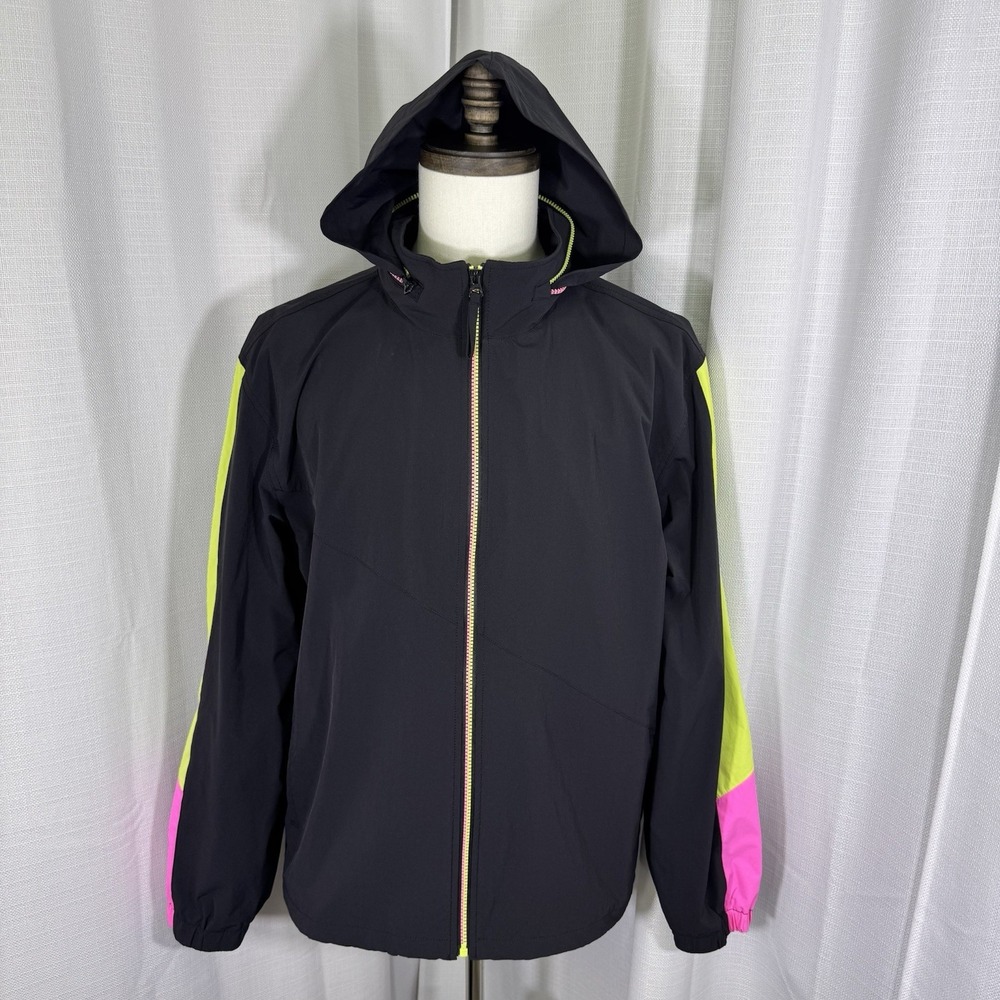 Chubbies The Mad‎ Dasher Track Jacket HoodedWindbreaker Retro Neon M's Large